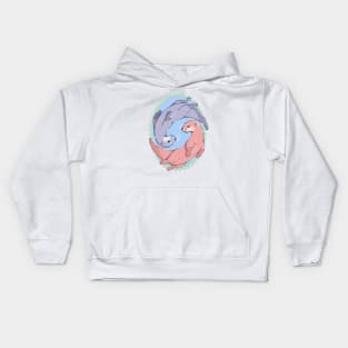 Playful Otters Kids Hoodie